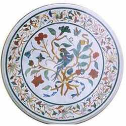 Manufacturers Exporters and Wholesale Suppliers of Round Inlay Table Tops Agra Uttar Pradesh